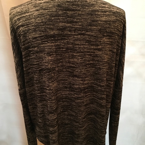 Lucky Brand Black/Grey Cold Shoulder Top - Picture 3 of 8